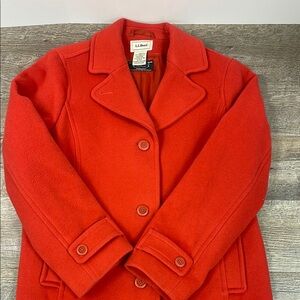 L.L Bean Women’s Wool Over Coat Bellandi Italy Trench